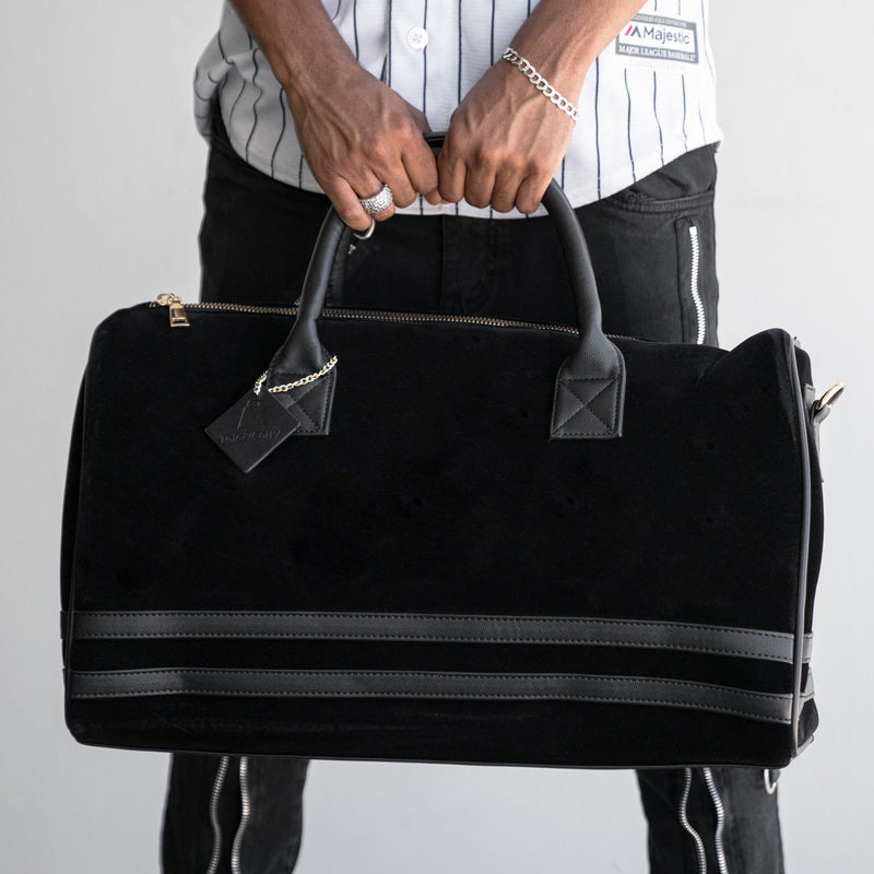 Velvet Duffle Bag in Black
