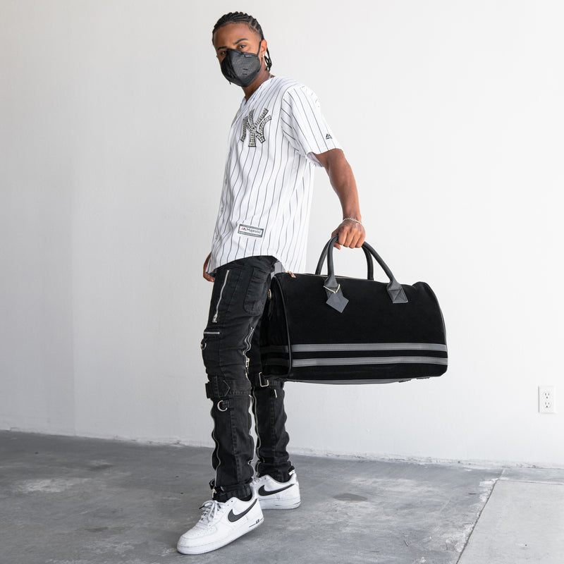 Velvet Duffle Bag in Black