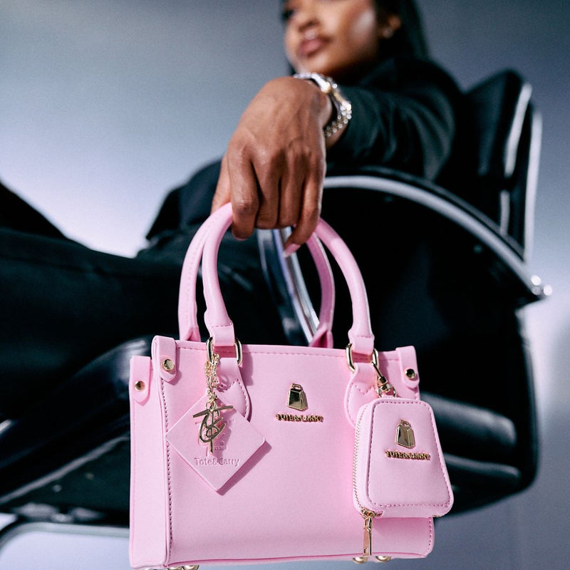 Mini Tote Bag in Bubble Gum Pink