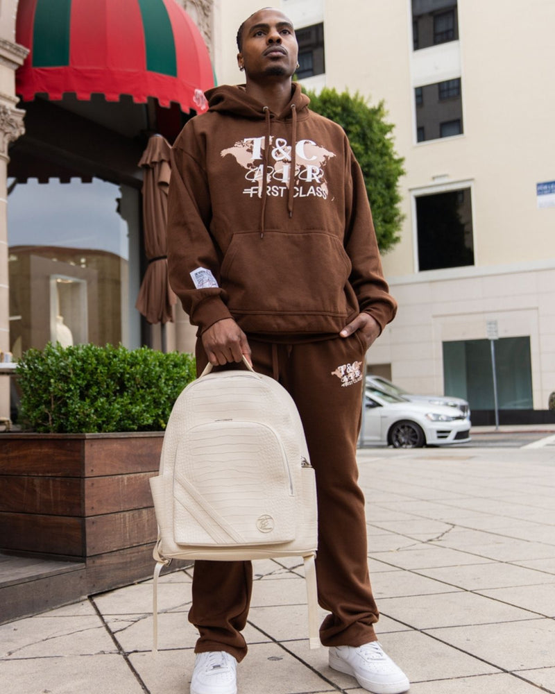 Leather Backpack in Cream White