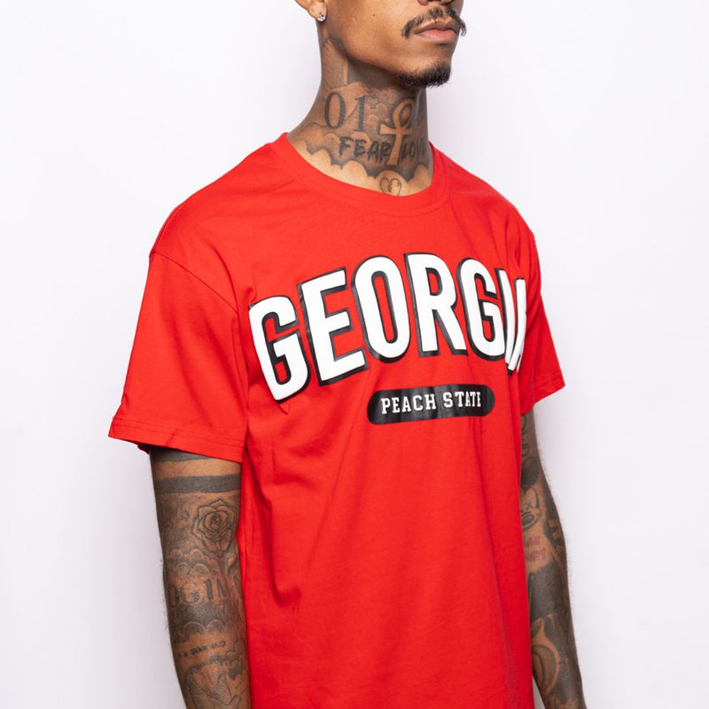 Georgia Red Football Sports Tee