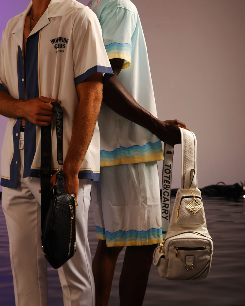 Apollo 1 Tear Drop Crossbody Bag in White