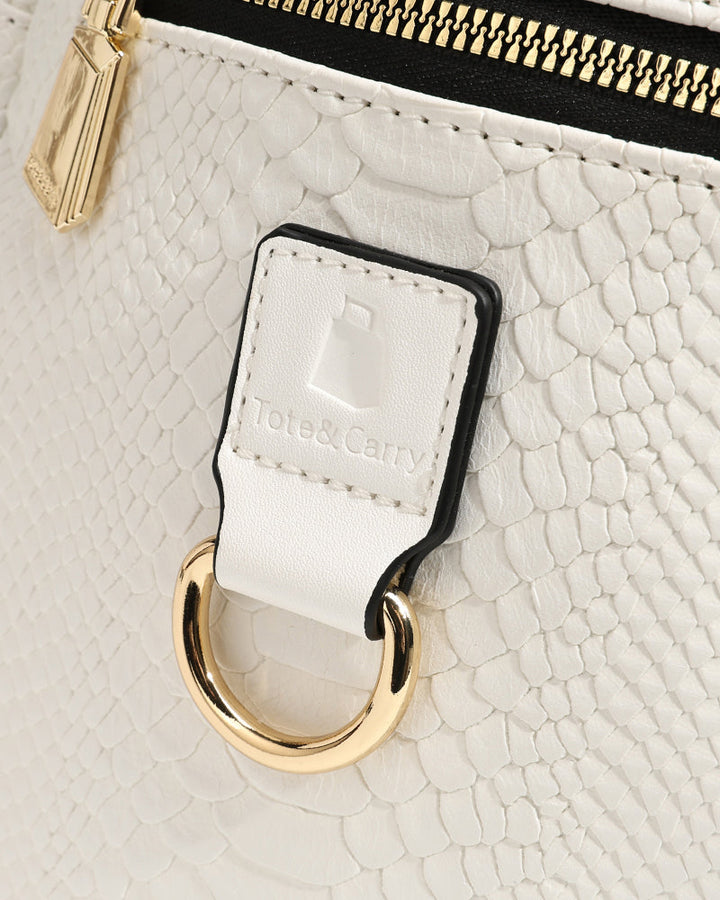 Apollo 1 Tear Drop Crossbody Bag in White