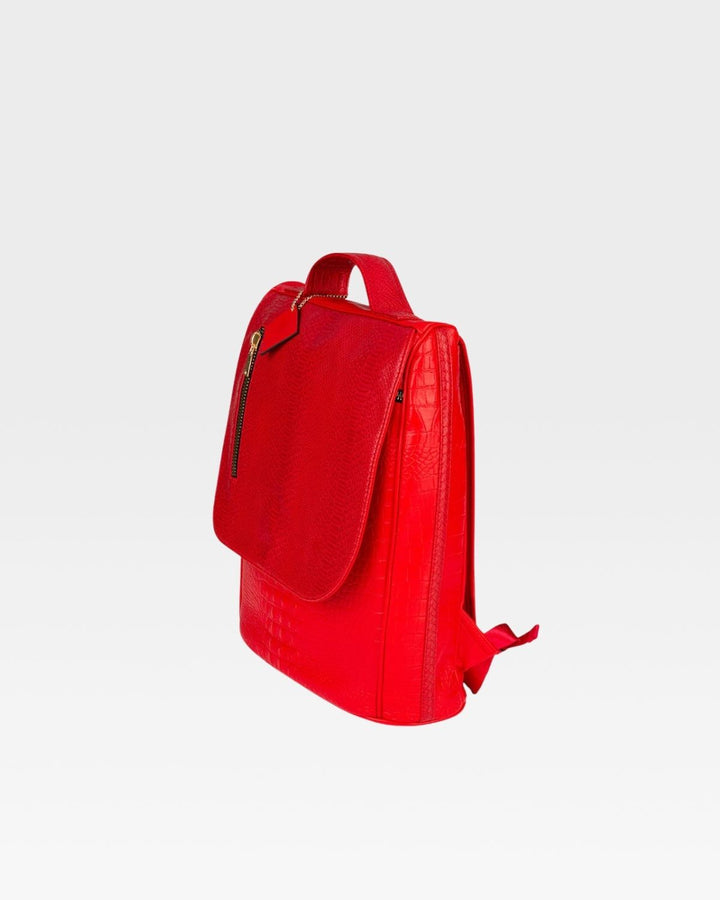 Apollo 2 Faux Crocodile Skin Travel Set in Red
