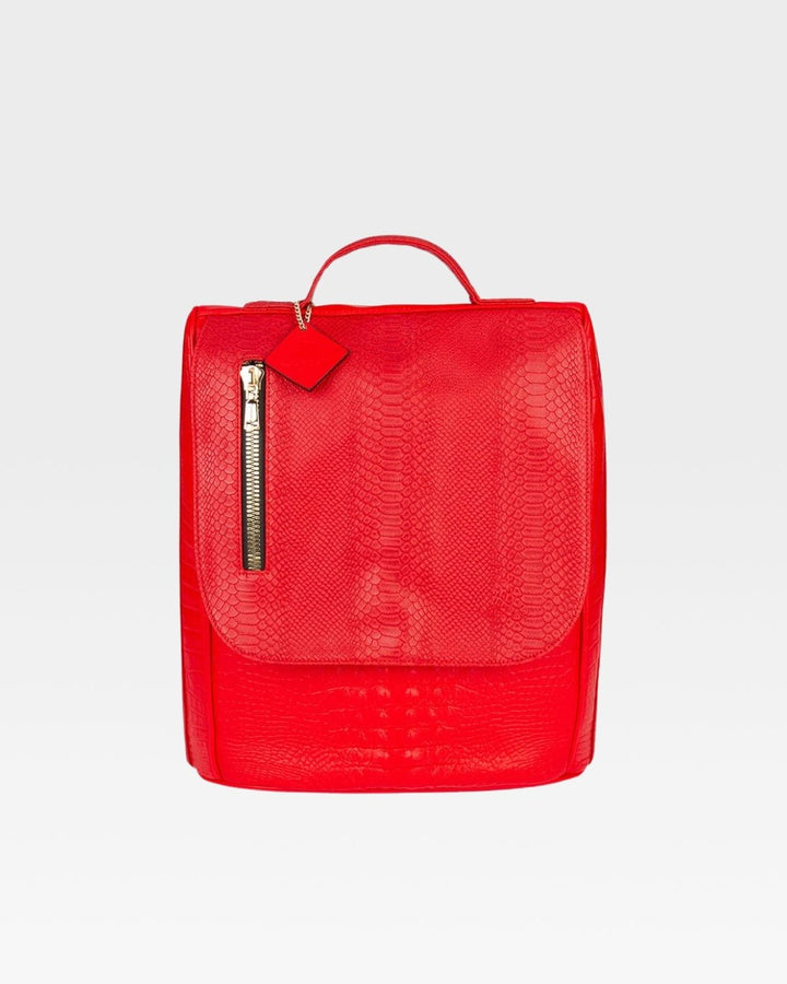 Apollo 2 Faux Crocodile Skin Travel Set in Red