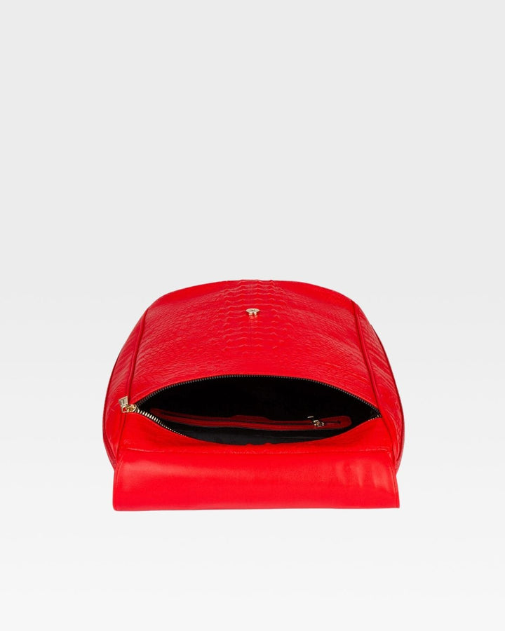 Apollo 2 Faux Crocodile Skin Travel Set in Red