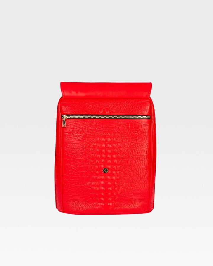 Apollo 2 Faux Crocodile Skin Travel Set in Red