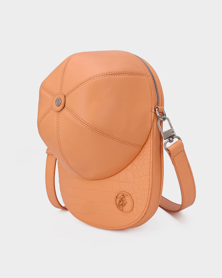 Baseball Cap Design Bag in Tangerine Brown