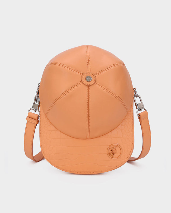 Baseball Cap Design Bag in Tangerine Brown