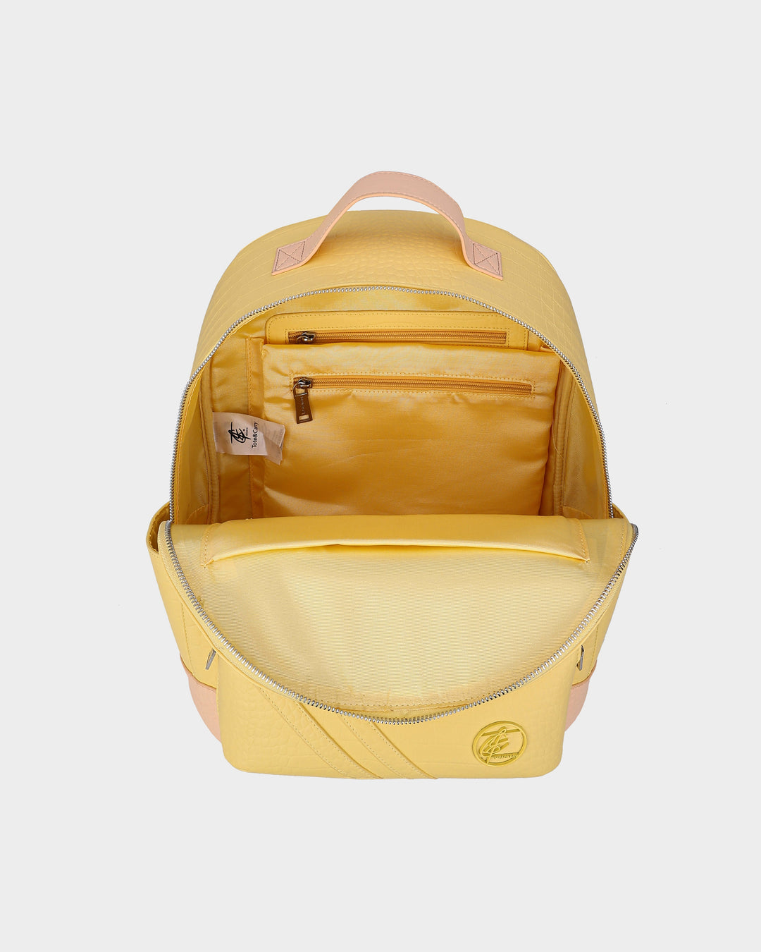 Leather Backpack in Yellow