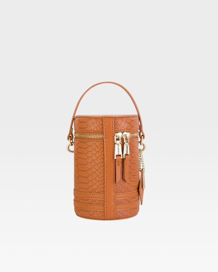 Mini Barrel Purse in Caramel