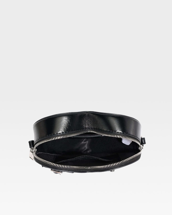 Mini Heart Novelty Bag in Black