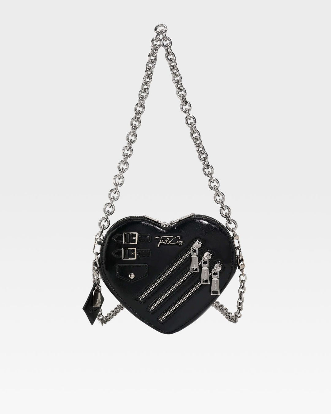 Mini Heart Novelty Bag in Black